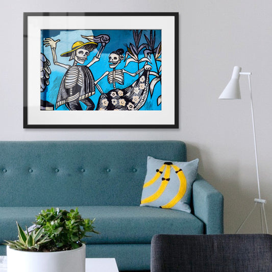 Dancing Bones Framed Art Print