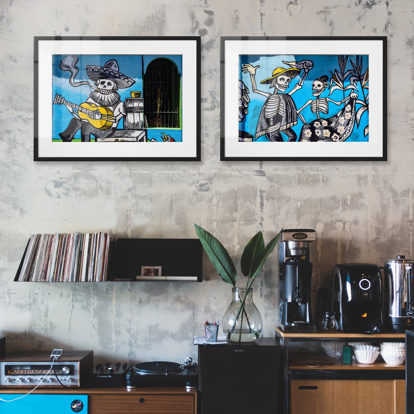 Dancing Bones Framed Art Print