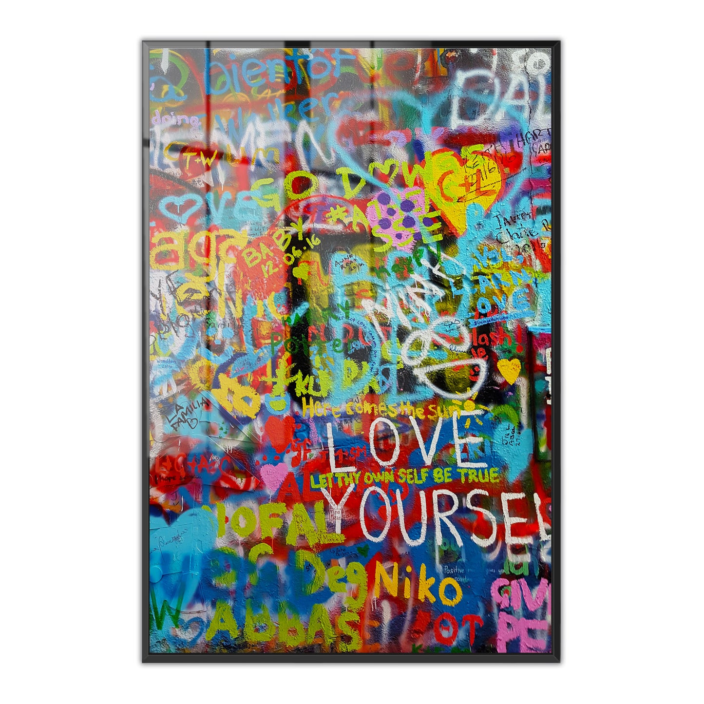 Love Yourself Graffiti Acrylic Art Print