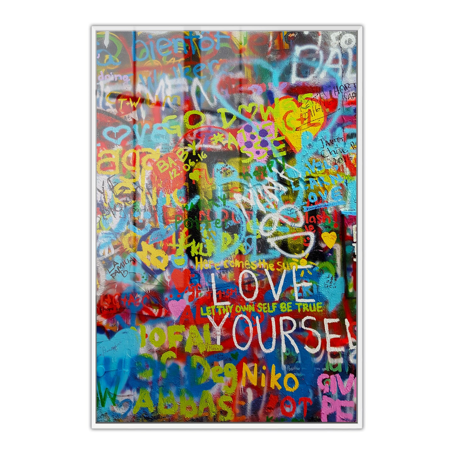 Love Yourself Graffiti Acrylic Art Print