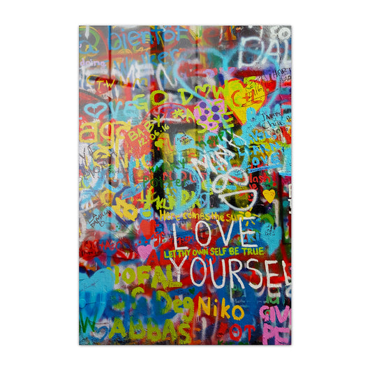 Love Yourself Graffiti Acrylic Art Print