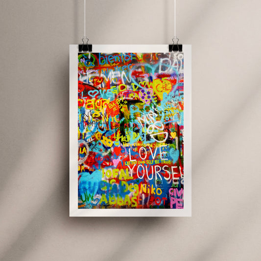 Love Yourself Graffiti Art Print