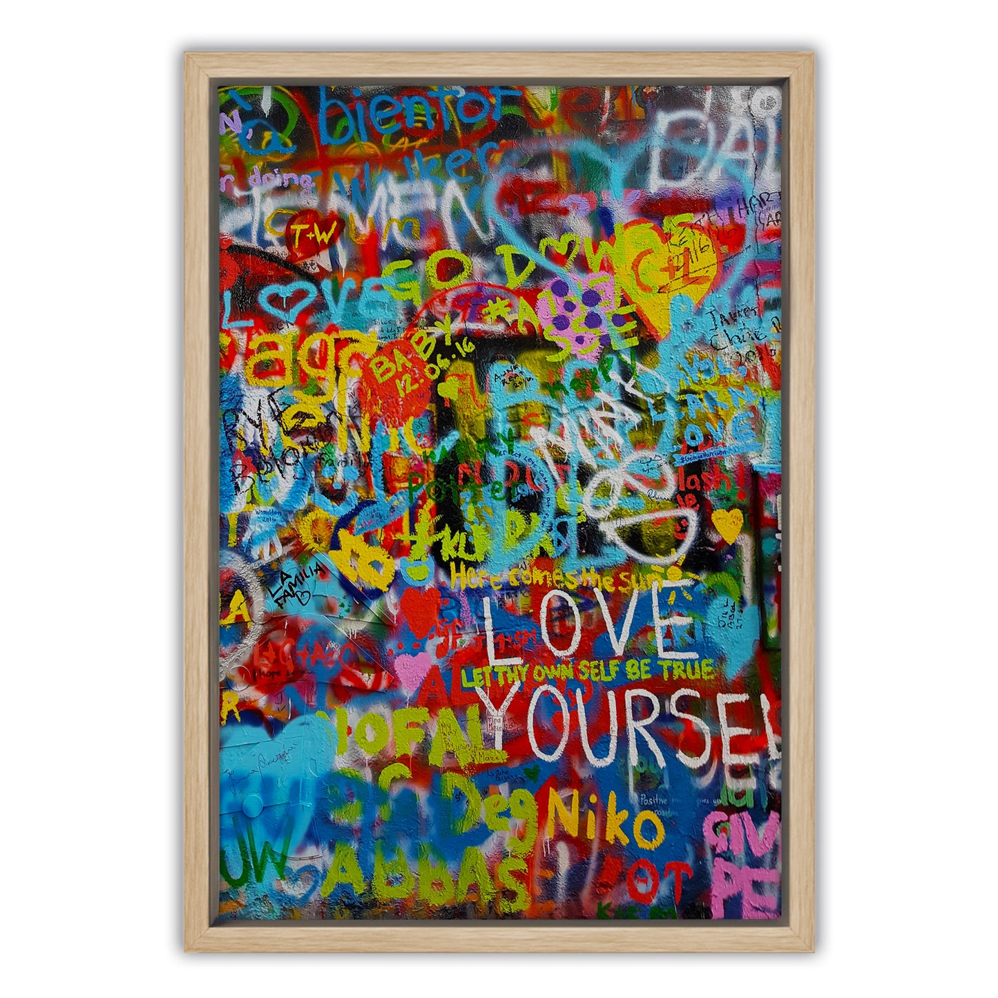 Love Yourself Graffiti Canvas Art