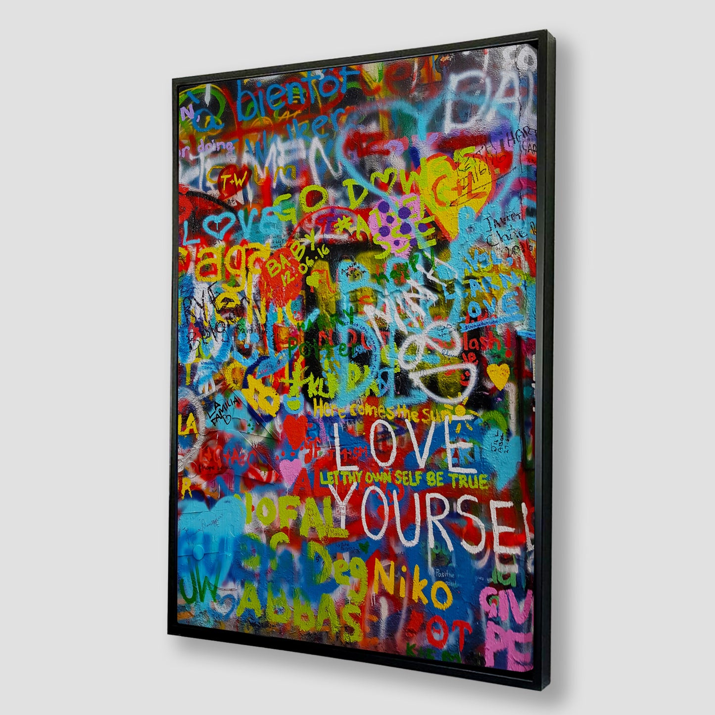 Love Yourself Graffiti Canvas Art