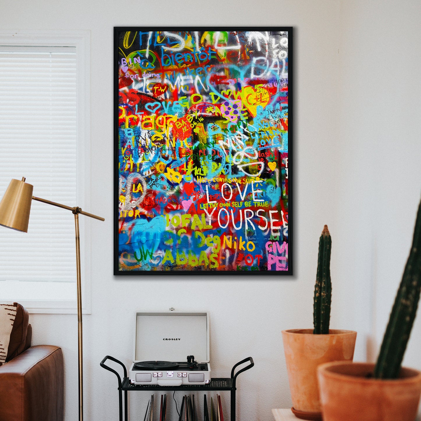 Love Yourself Graffiti Canvas Art