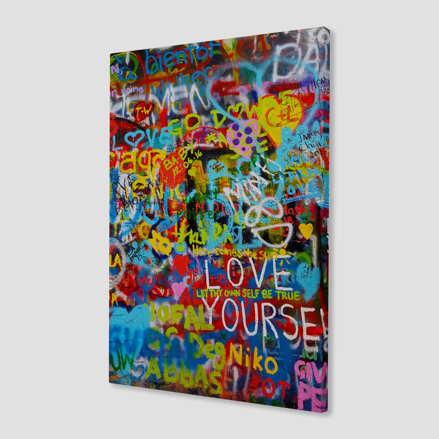 Love Yourself Graffiti Canvas Art