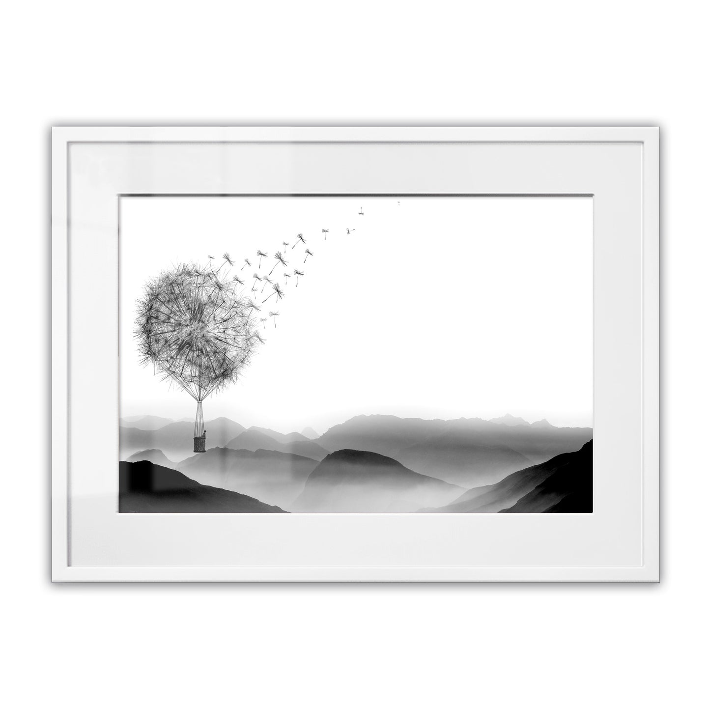 Air Dandelion Framed Art Print