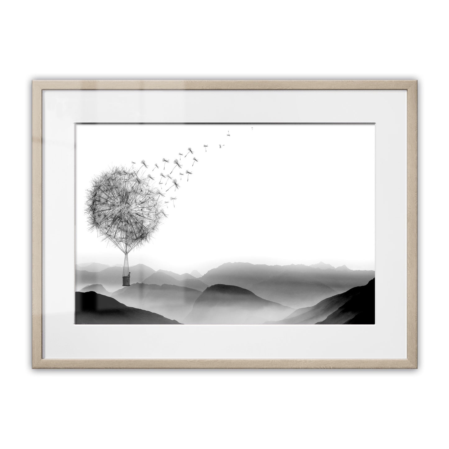 Air Dandelion Framed Art Print