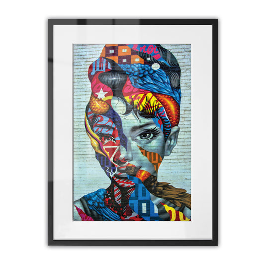 Audrey Hepburn Abstract Framed Art Print