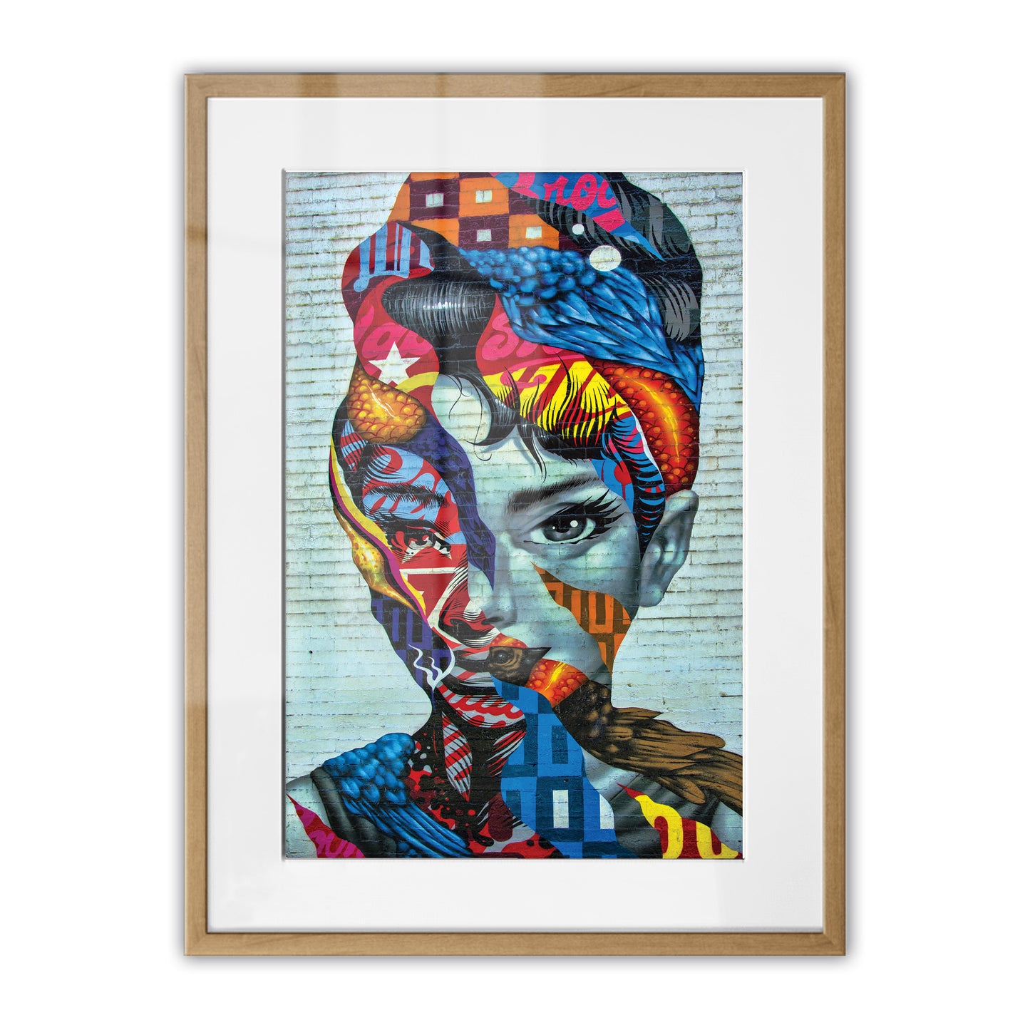 Audrey Hepburn Abstract Framed Art Print
