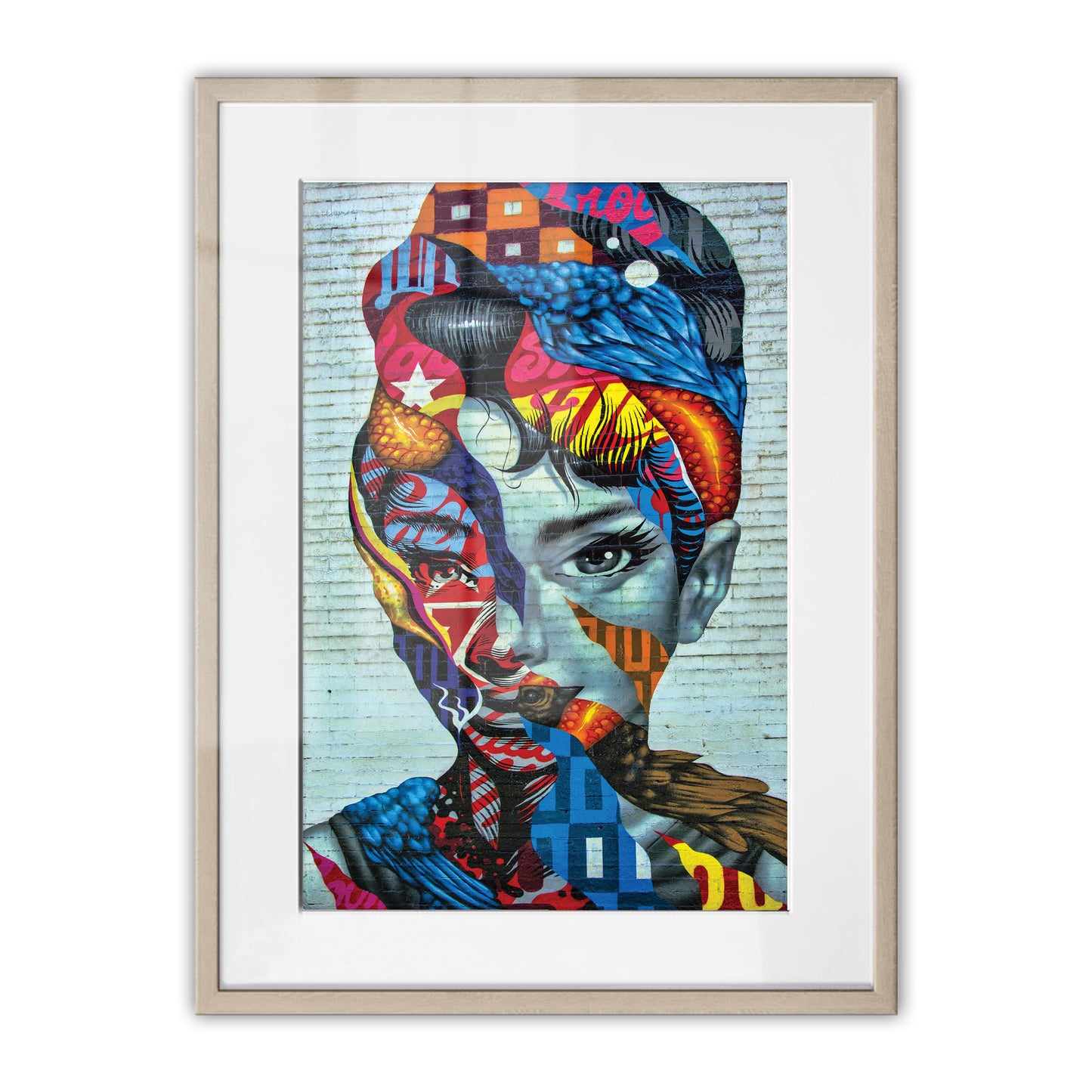 Audrey Hepburn Abstract Framed Art Print