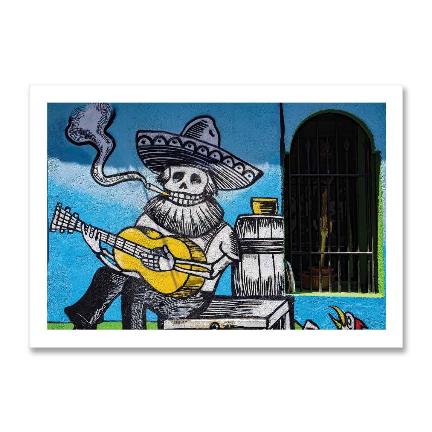 Bones Plays Guitar Art Print