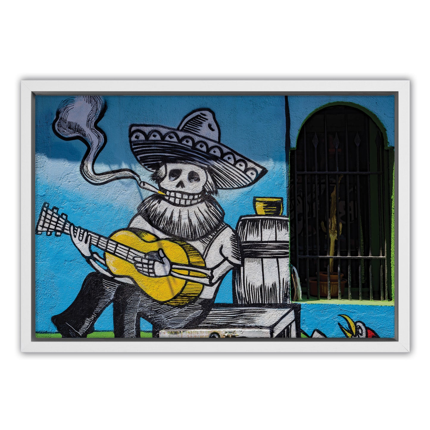 Bones Plays Guitar Canvas Art