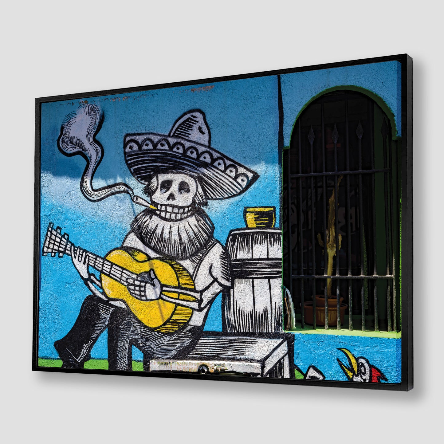 Bones Plays Guitar Canvas Art