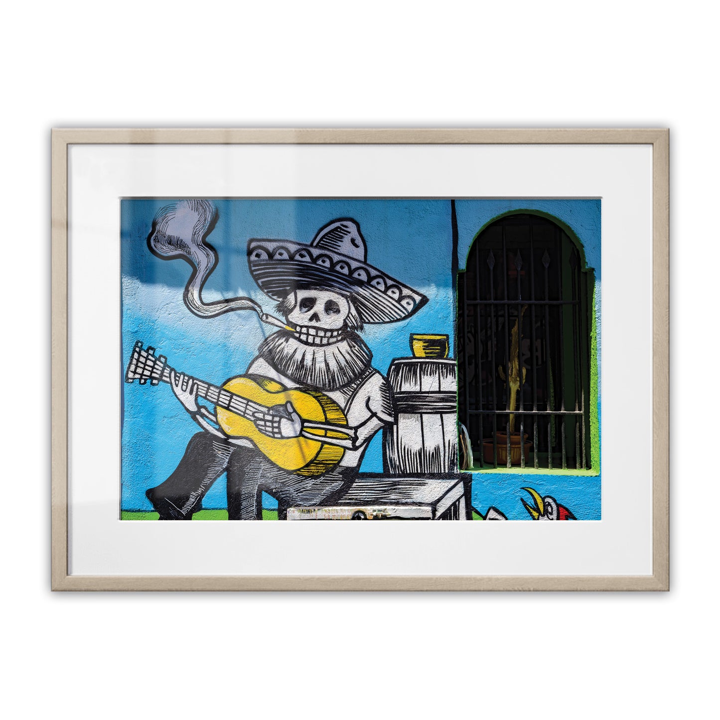 Bones Plays Guitar Framed Art Print