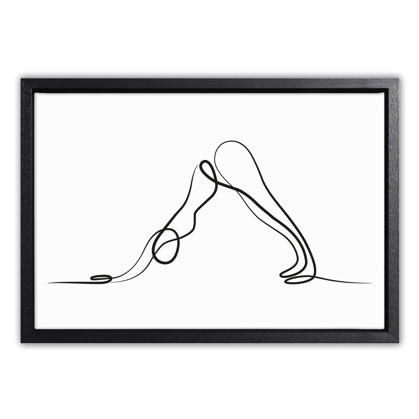 Yoga Down Dog Pose Canvas Art Print