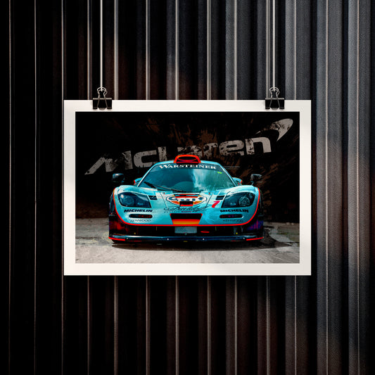 McLaren Gulf Racing Car Poster Print