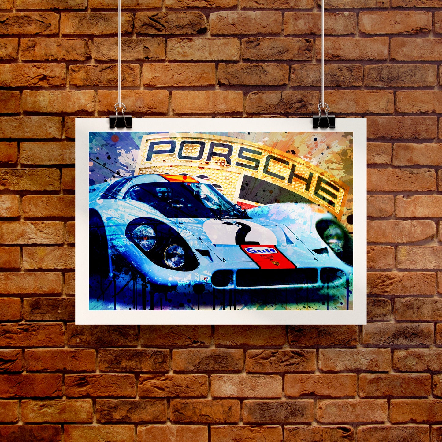Porsche 917K - 1970 Daytona Winner - Gulf Edition Poster Print