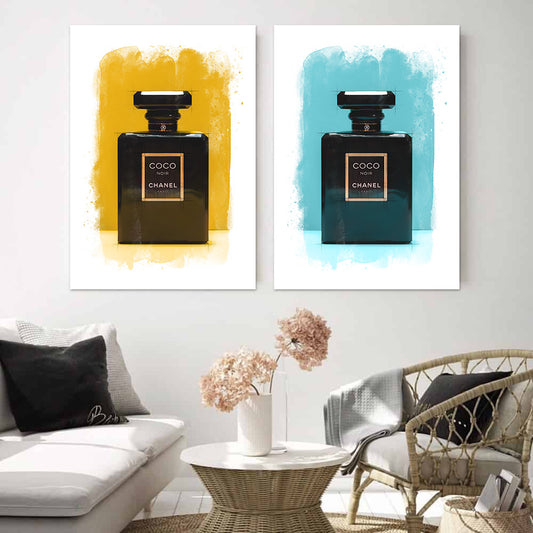 Chanel Coco Bottle Watercolour Poster Print