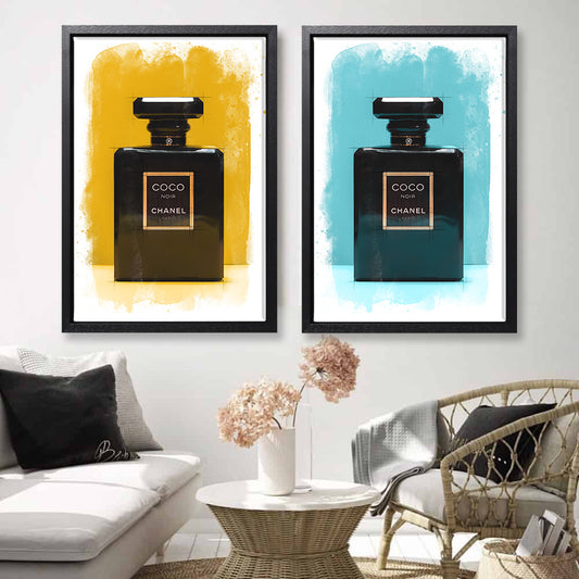 Chanel Coco Bottle Watercolour Canvas Art Print