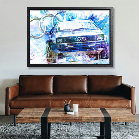 Audi Quattro Rally Car Canvas Art Print