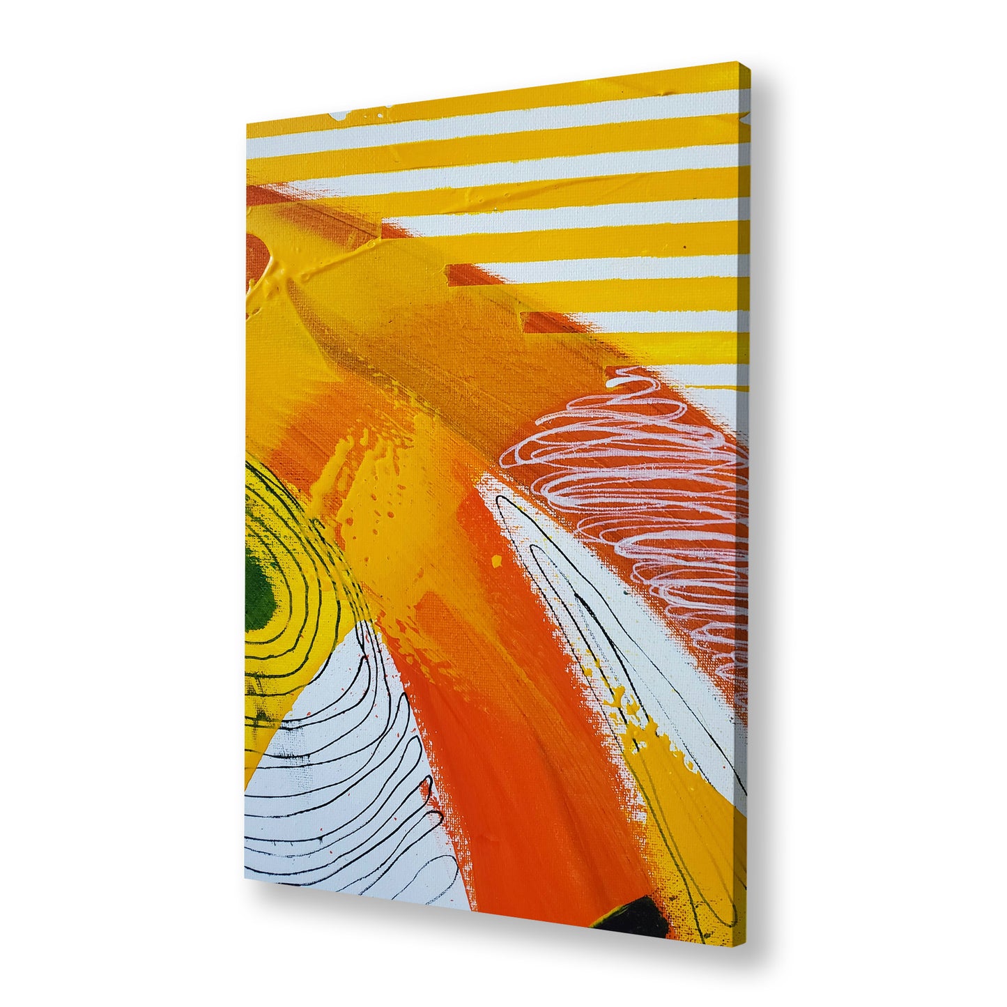 Fragments of Orange Wind Abstract