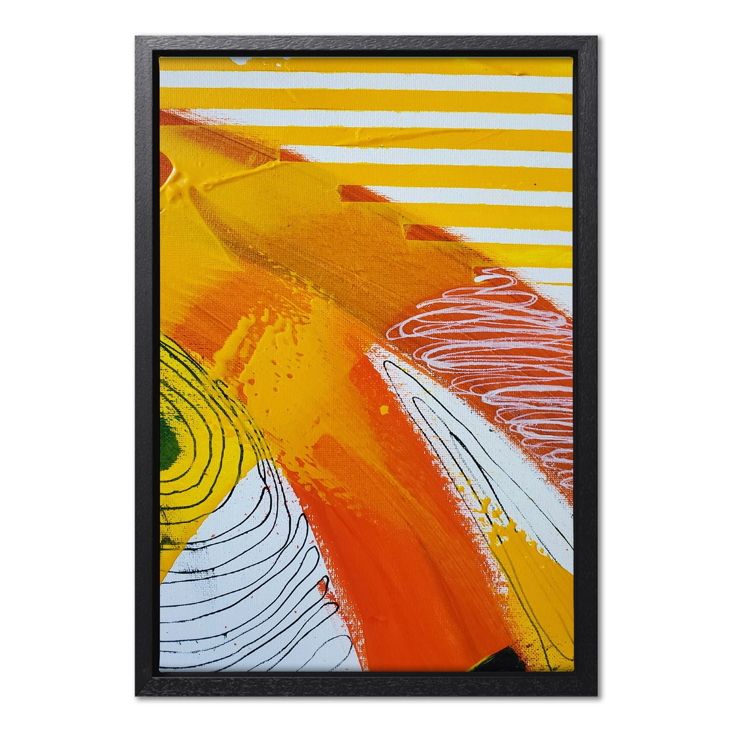 Fragments of Orange Wind Abstract
