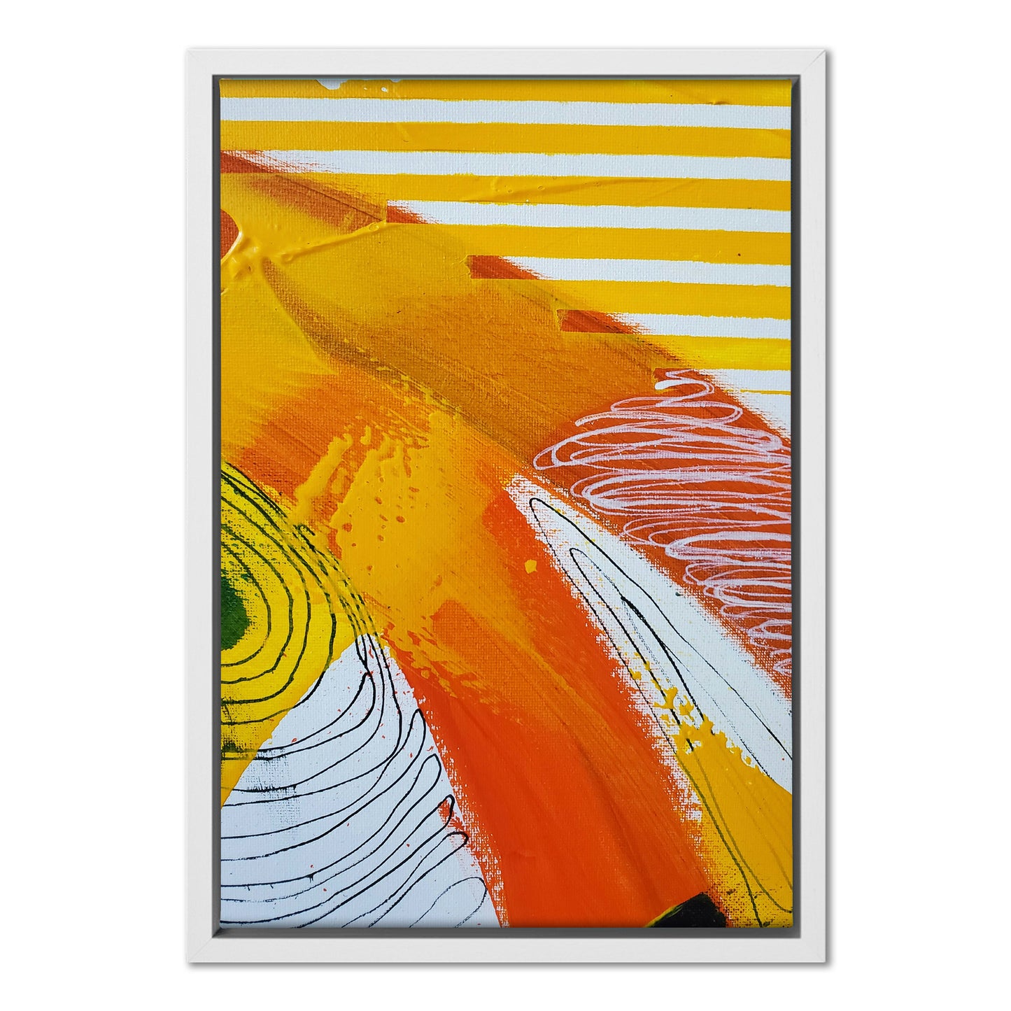 Fragments of Orange Wind Abstract