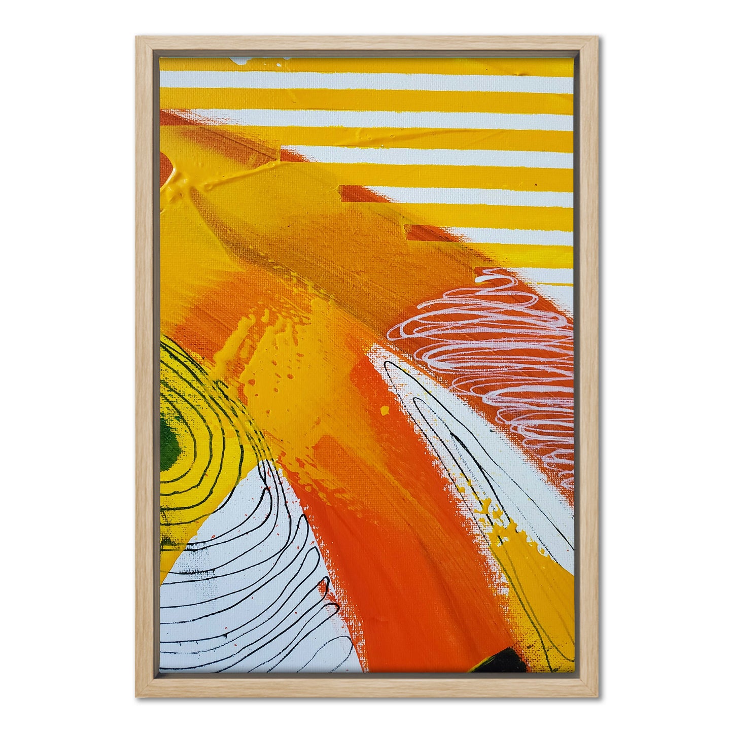 Fragments of Orange Wind Abstract