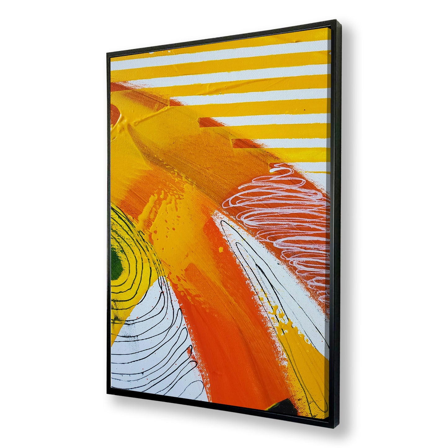 Fragments of Orange Wind Abstract