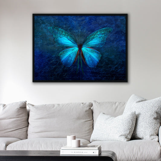 Blue Butterfly Canvas Art