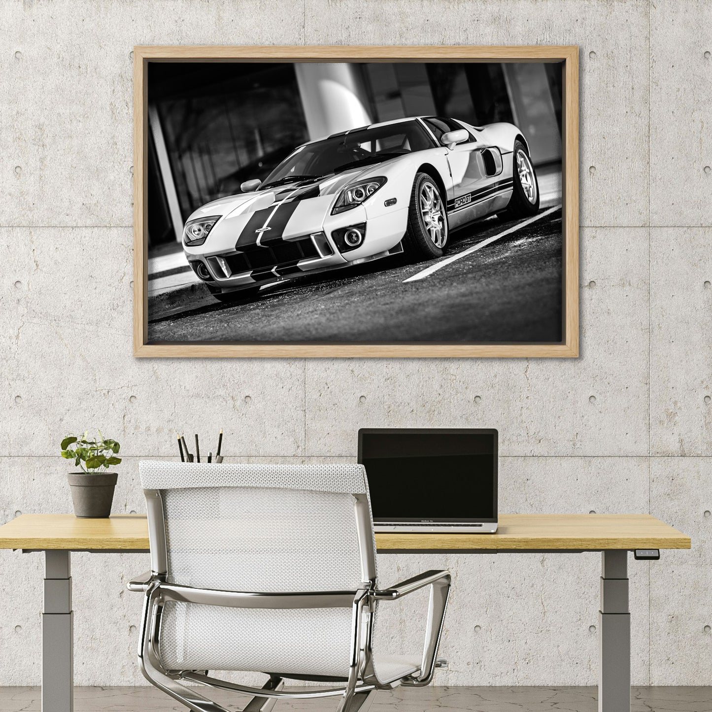 White Ford GT