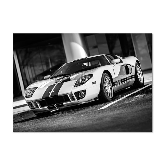 White Ford GT Canvas Art