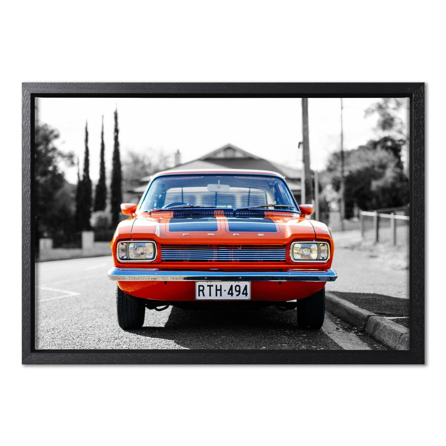 1970s MK1 Ford Capri - Vista Orange Black Stripes