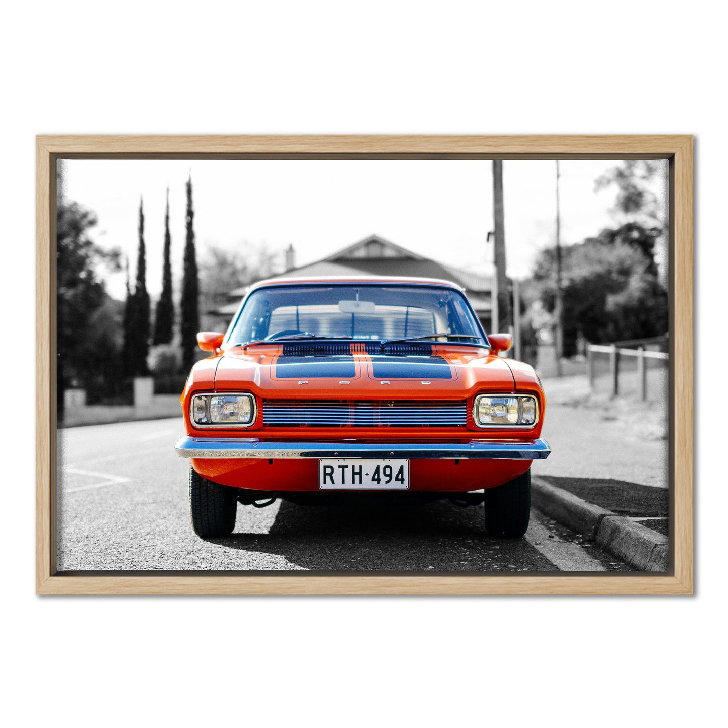 1970s MK1 Ford Capri - Vista Orange Black Stripes