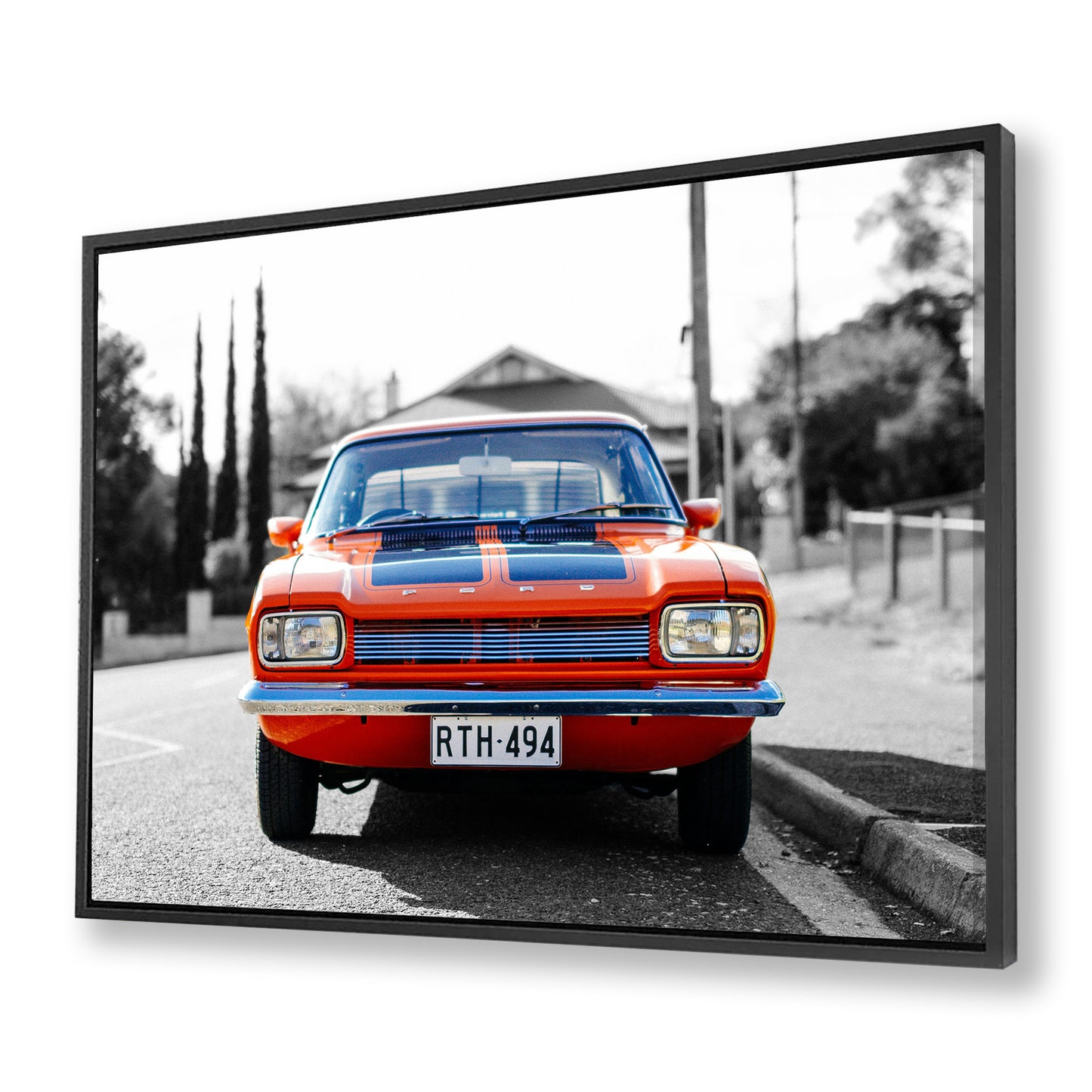 1970s MK1 Ford Capri - Vista Orange Black Stripes
