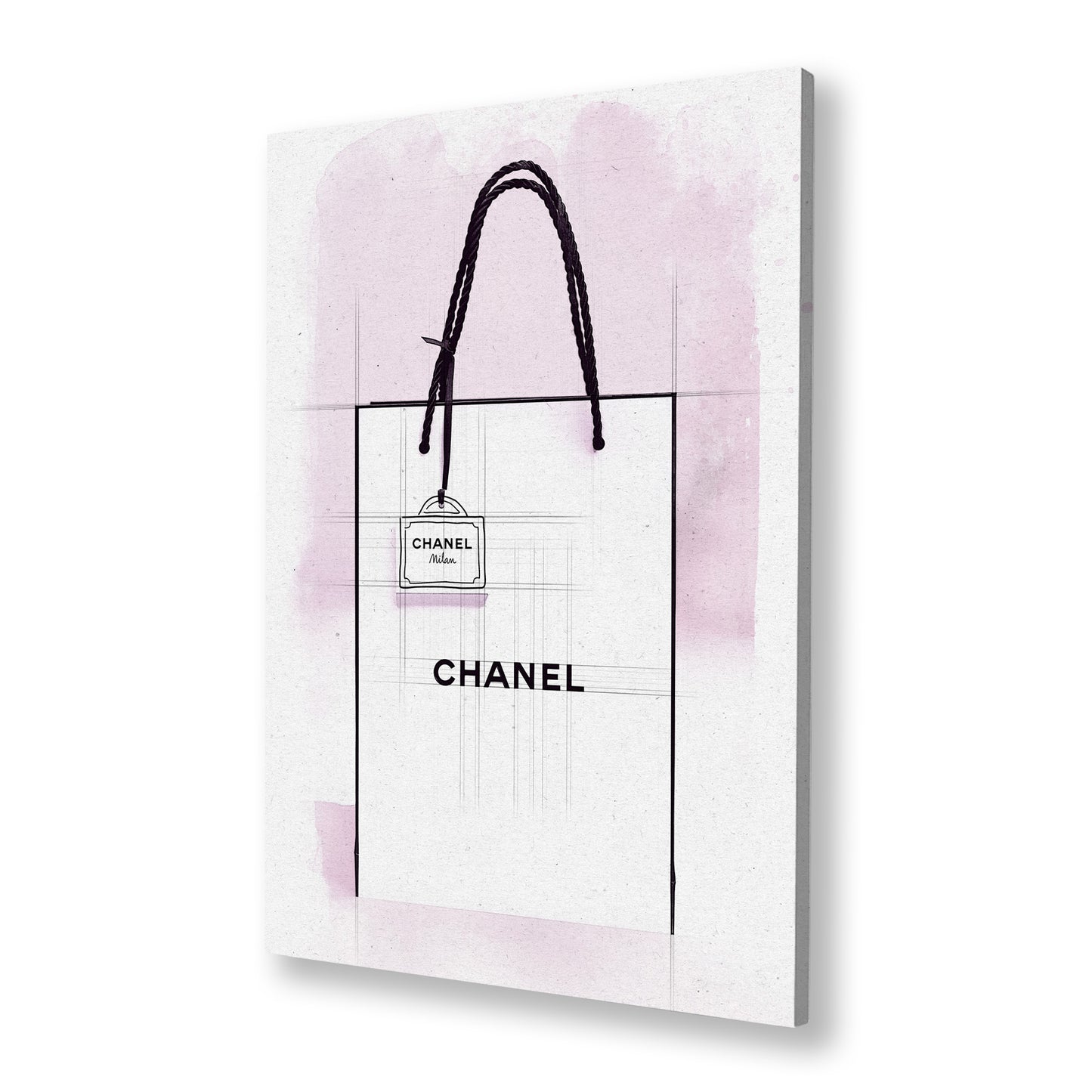 Chanel Paper Bag Watercolour & Line Painting