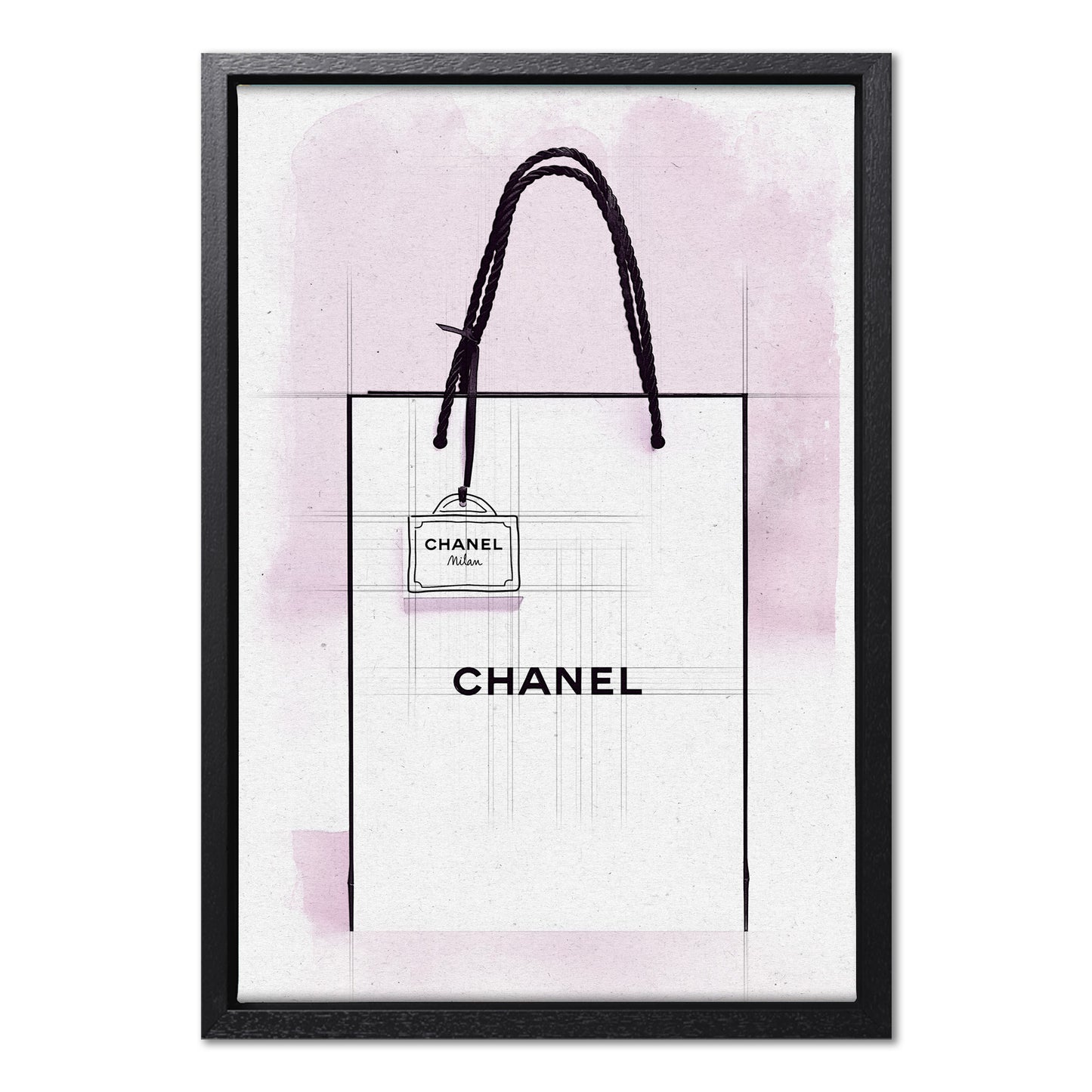 Chanel Paper Bag Watercolour & Line Painting