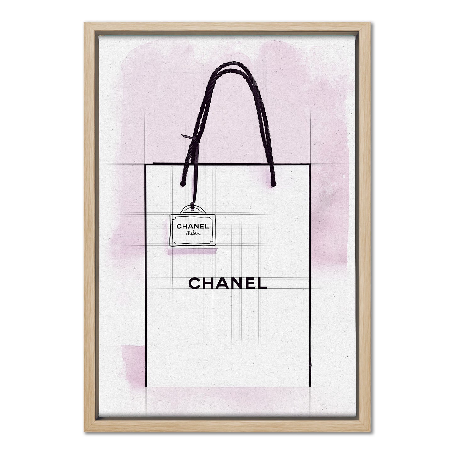 Chanel Paper Bag Watercolour & Line Painting