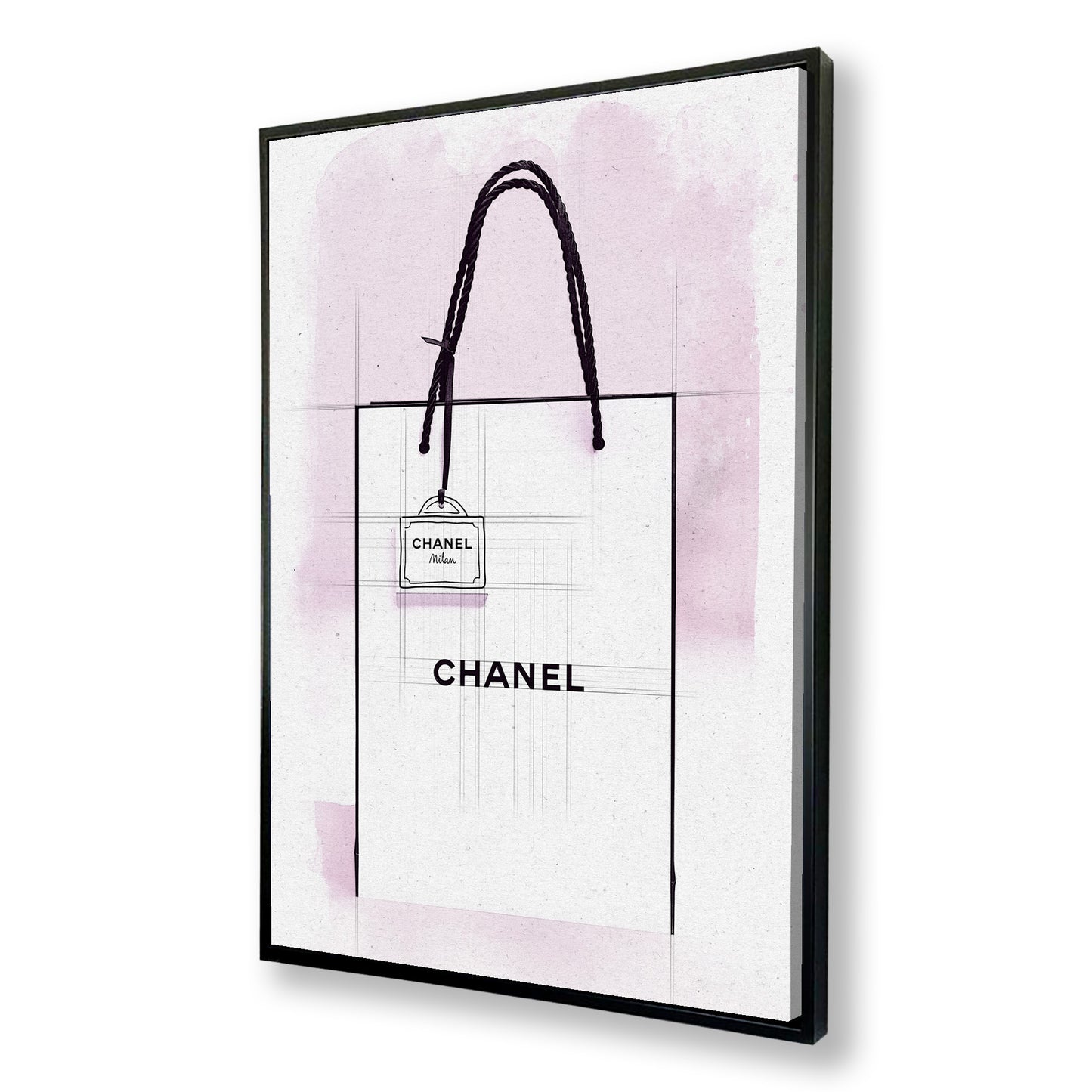 Chanel Paper Bag Watercolour & Line Painting
