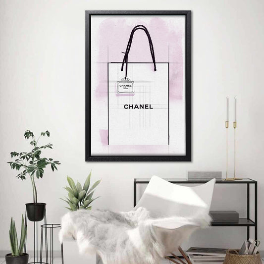 Chanel Paper Bag Watercolour Canvas Art
