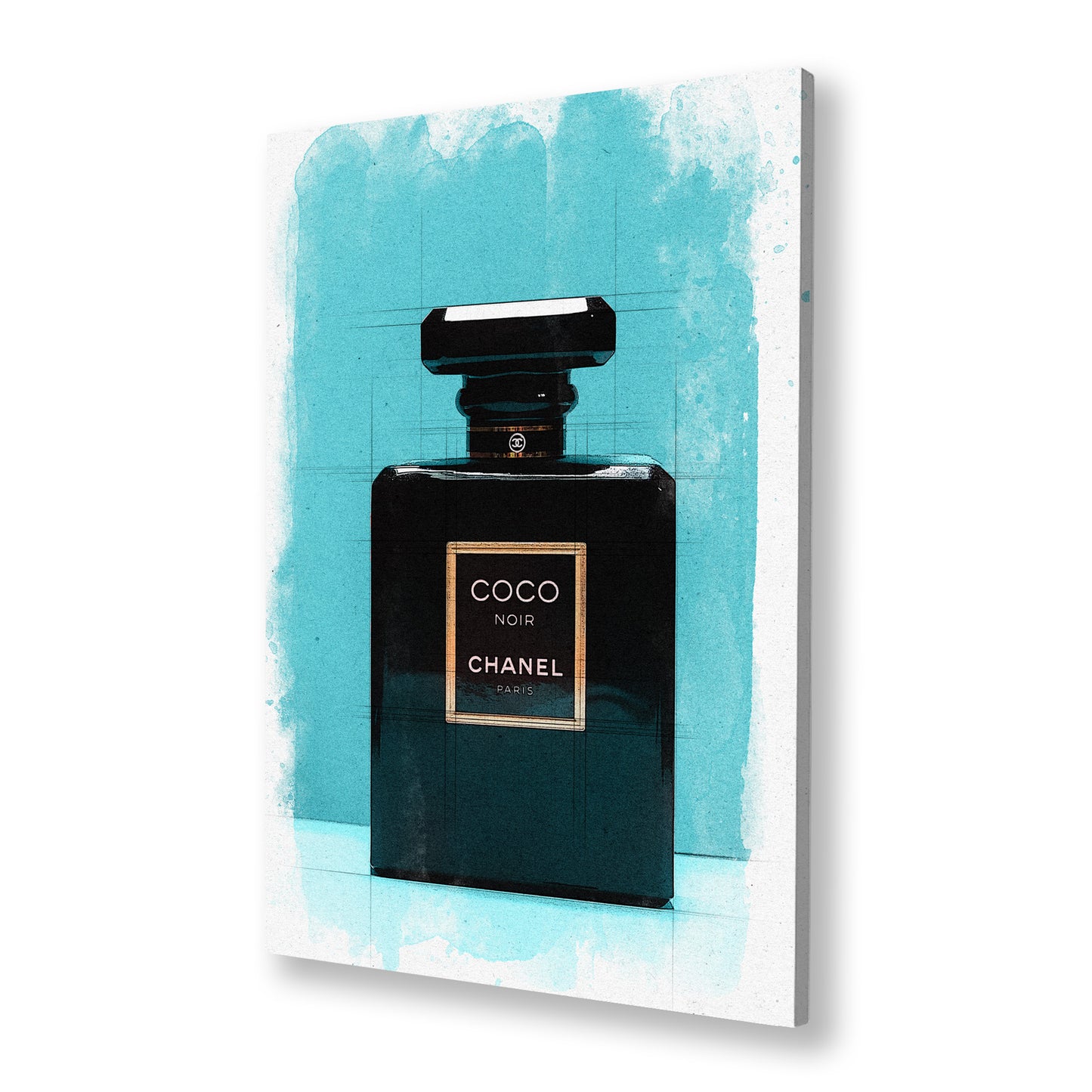 Chanel Coco Perfume Bottle Watercolour & Line Painting