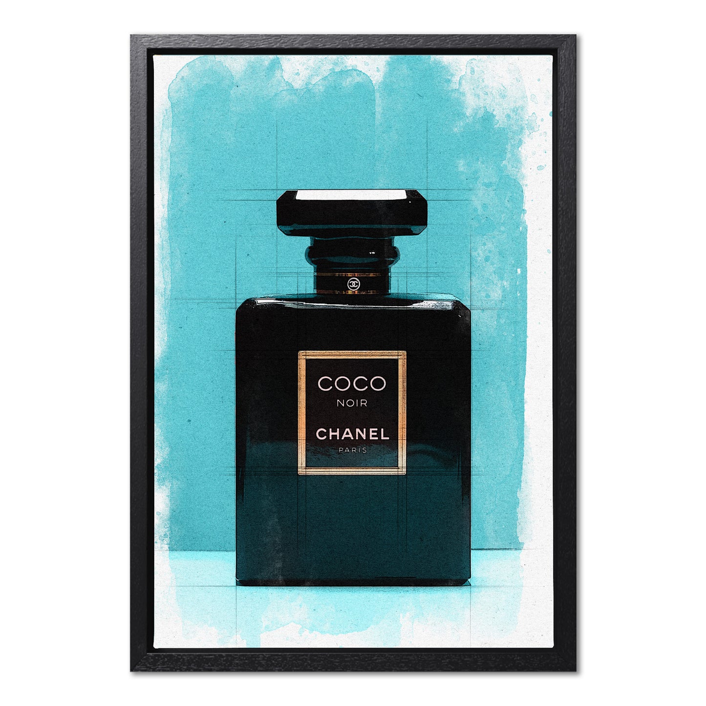 Chanel Coco Perfume Bottle Watercolour & Line Painting