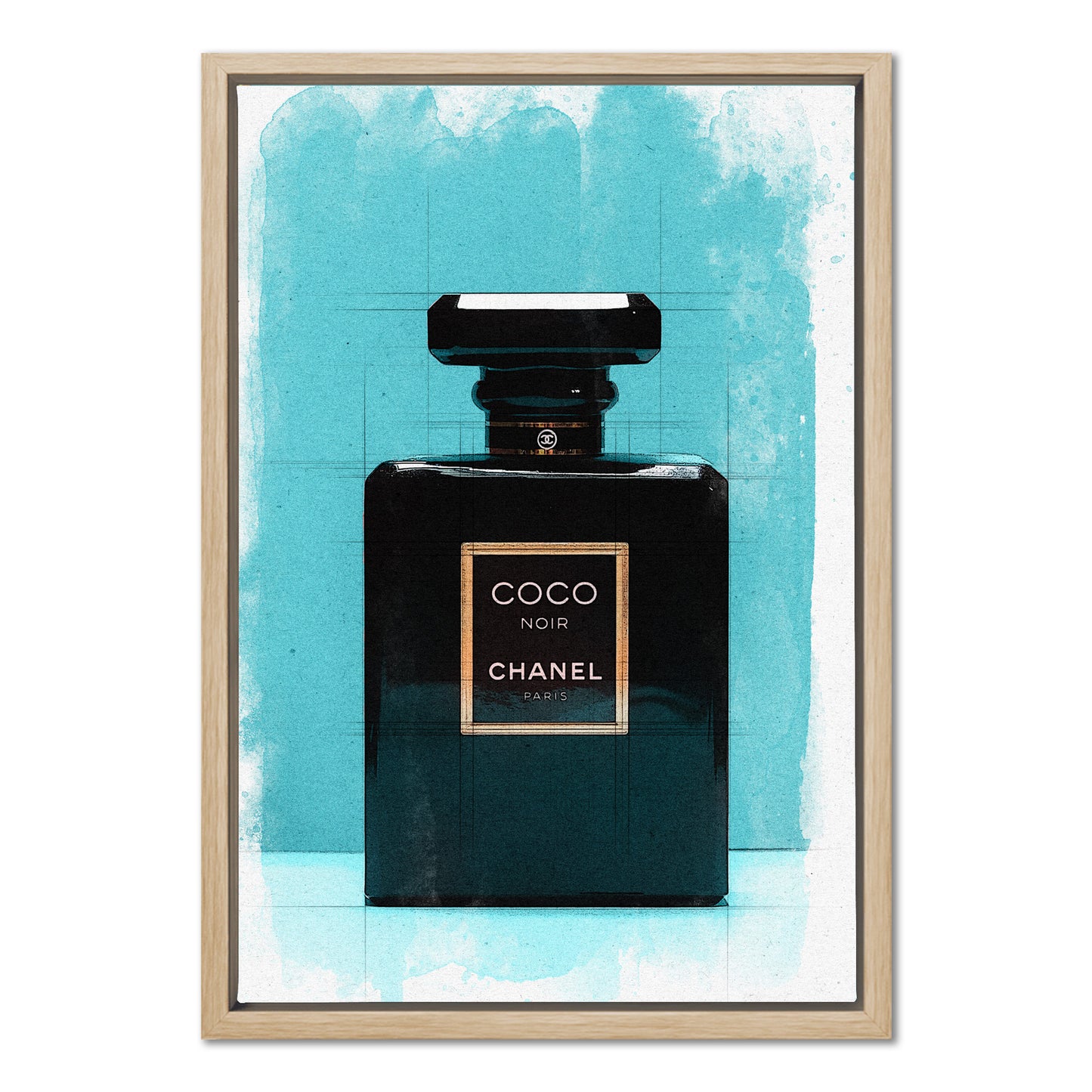Chanel Coco Perfume Bottle Watercolour & Line Painting