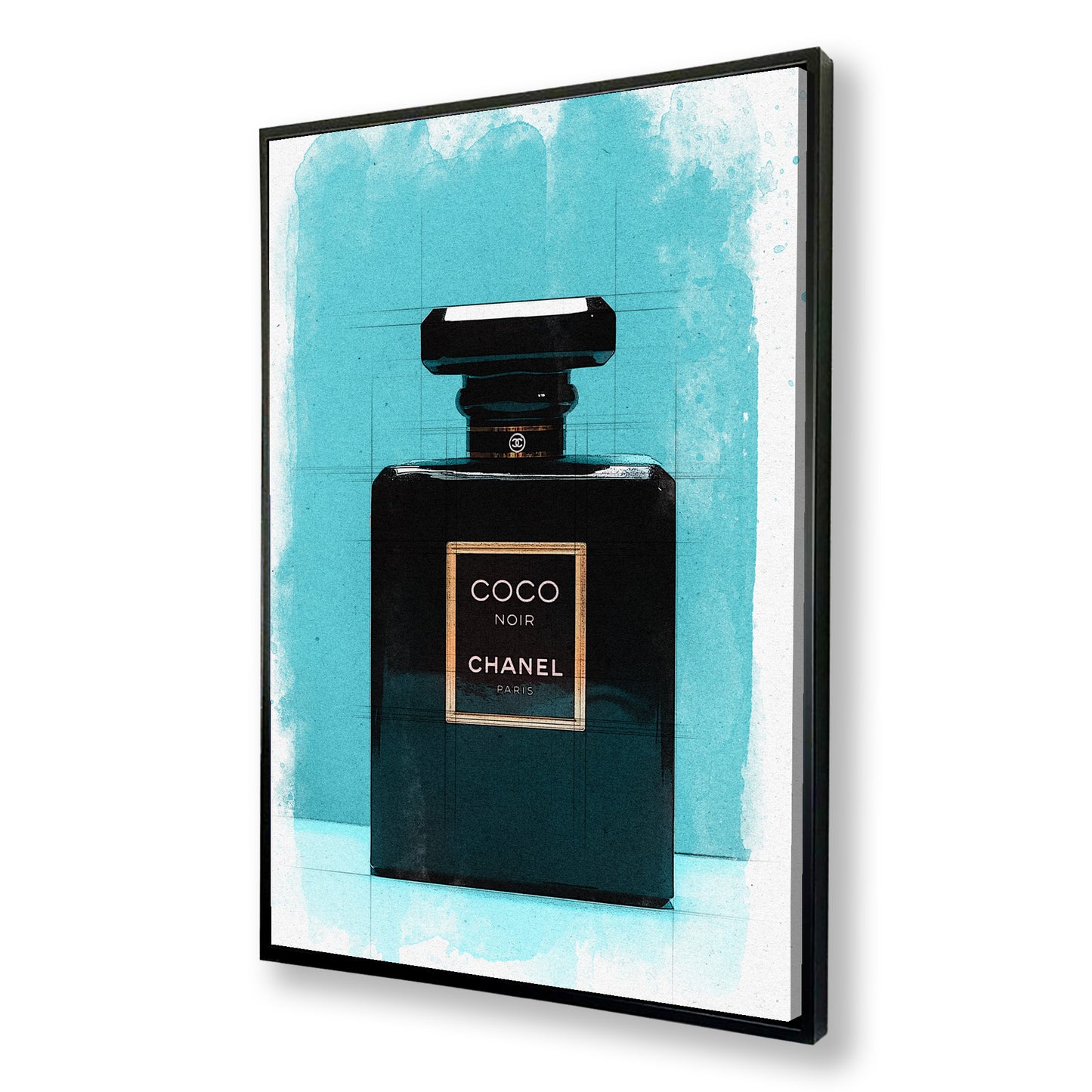 Chanel Coco Perfume Bottle Watercolour & Line Painting