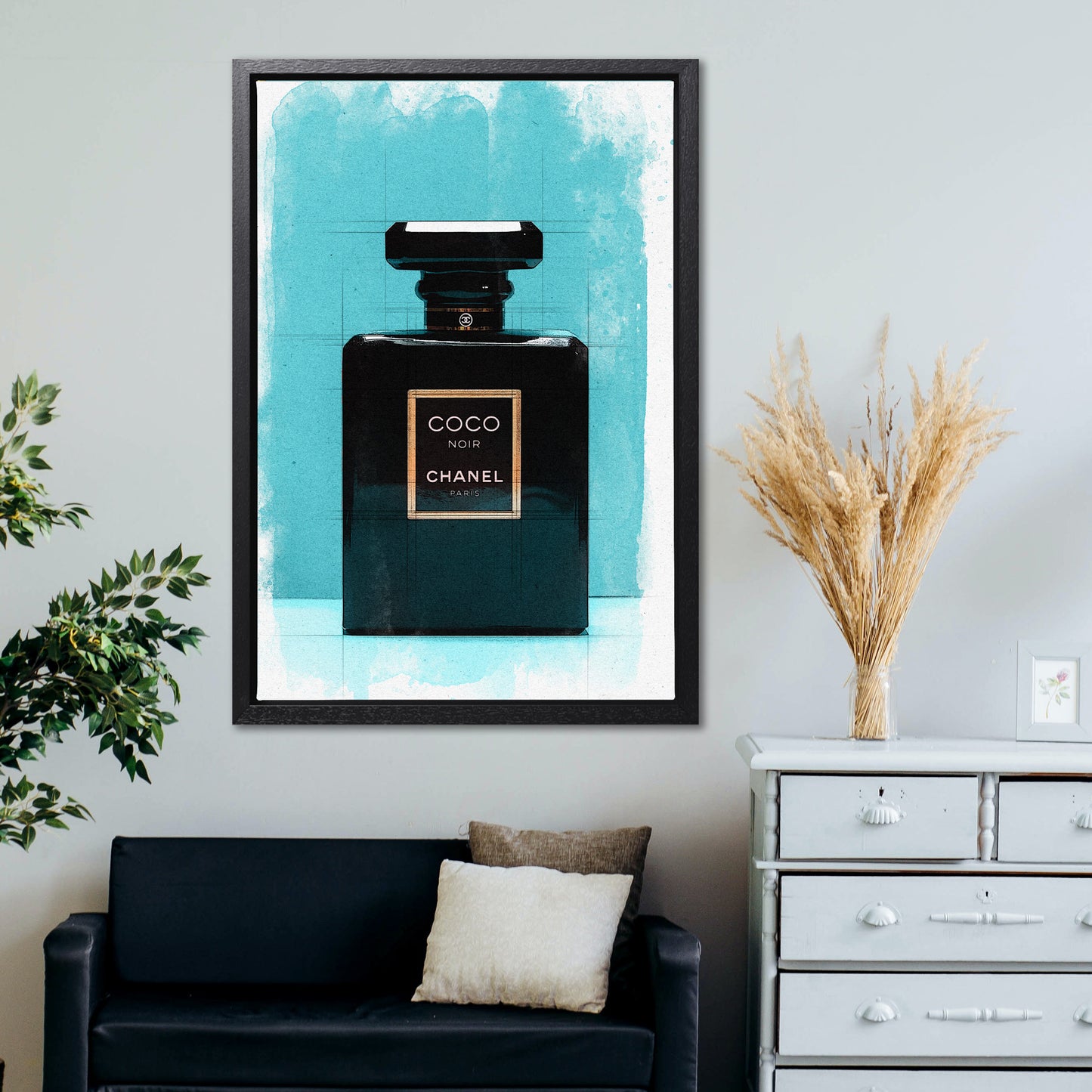 Chanel Coco Perfume Bottle Watercolour & Line Painting