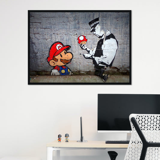 Mario and the Policeman Canvas Art