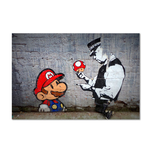 Mario and the Policeman Canvas Art