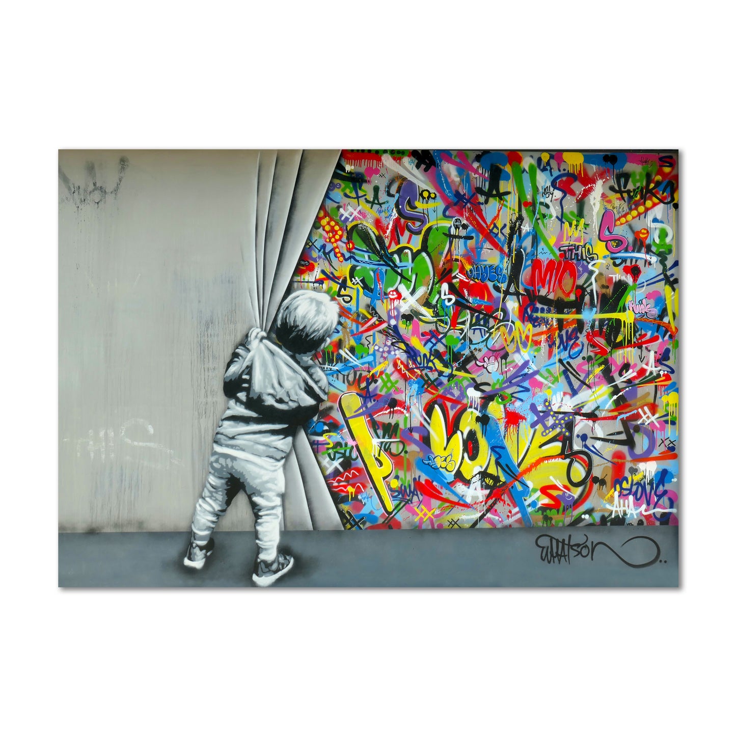 Behind the Curtain Graffiti