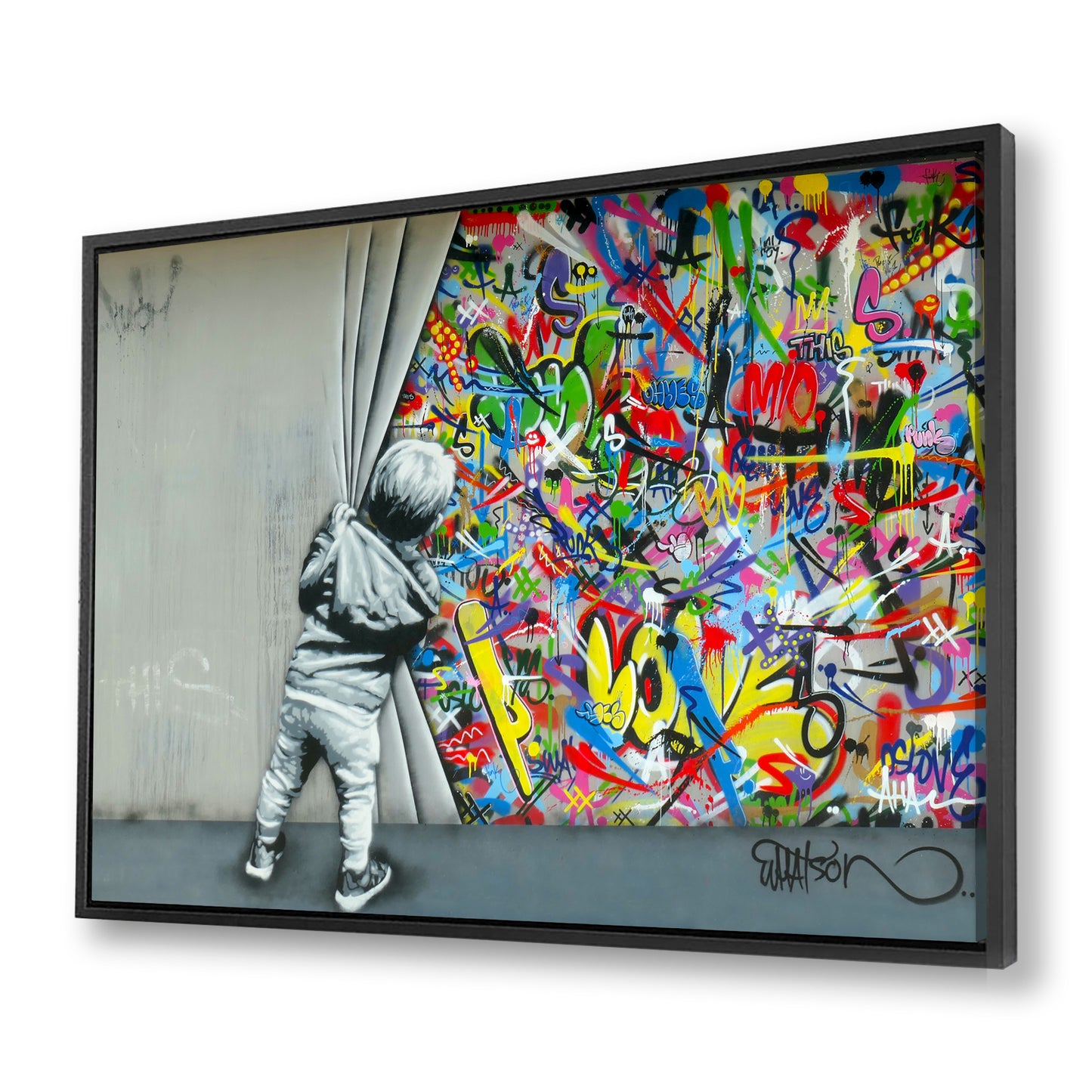 Behind the Curtain Graffiti